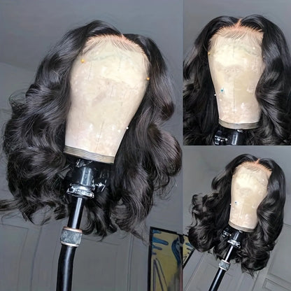 Natural Black 4x4 Closure Lace Human Hair Bob Wig