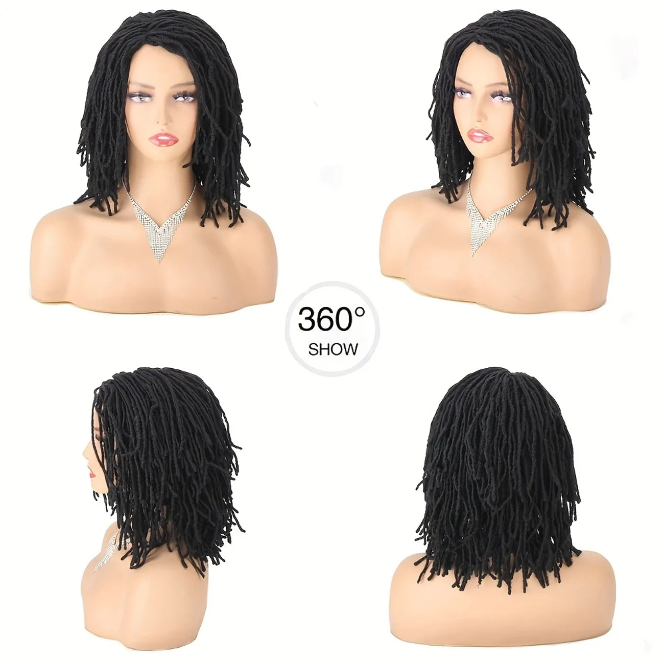 Short Dreadlock Wigs 10" inches