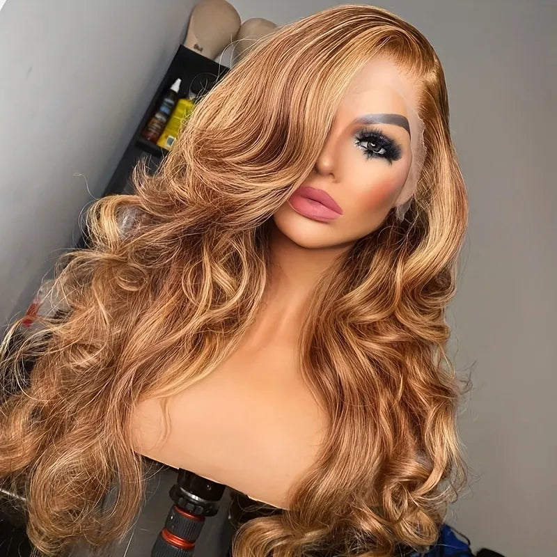 180% Honey Blonde 13x4 Lace Frontal Brazilian Remy Body Wave Human Hair Wig