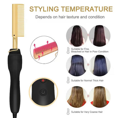 2 in 1 Hot comb straightner different hair