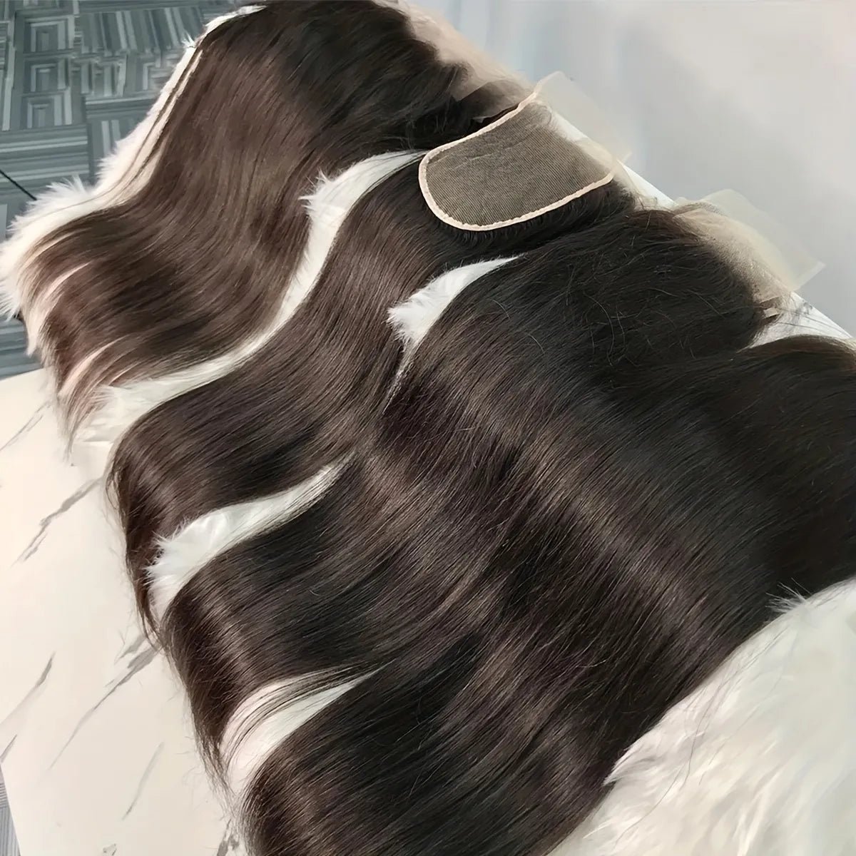 150% Natural Black 13x4 Brazilian Remy Hair Silky Straight Lace Frontal