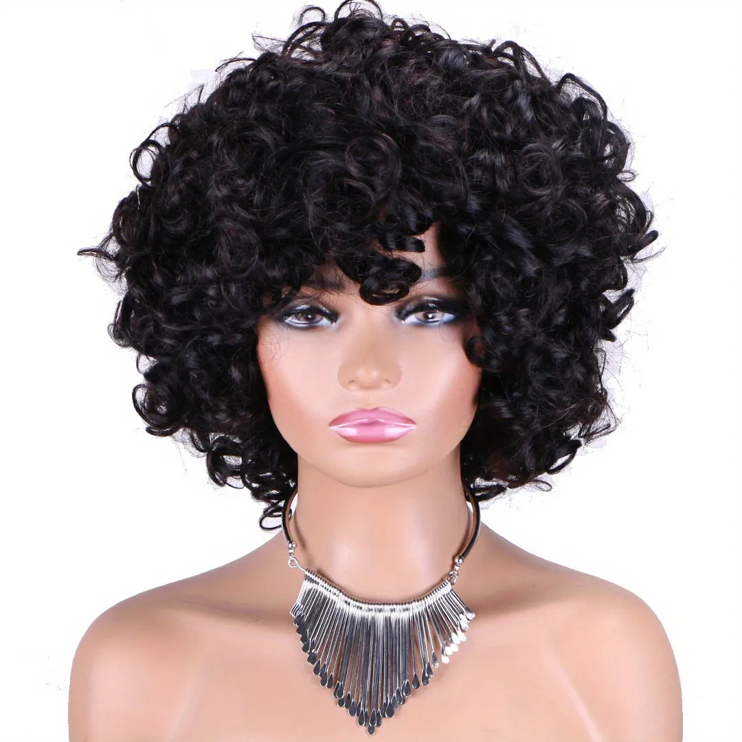 150% Egg Curls Bob Human Hair Wig