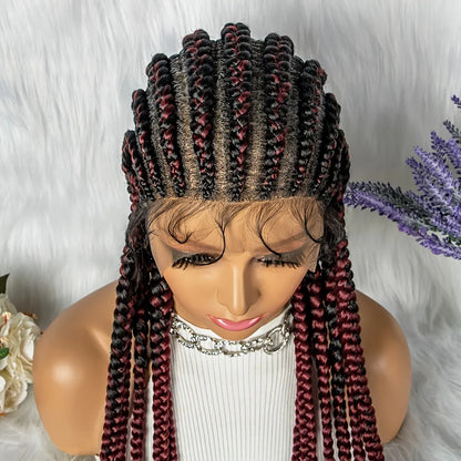 Layered Cornrows Braids Wigs 100% Handmade