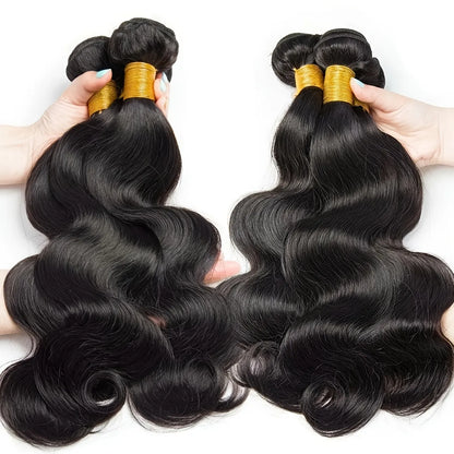 Brazilian Human Hair Body Wave 3 PCs Bundles Deals in Natural Black