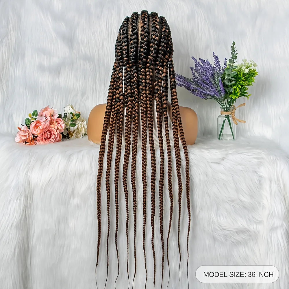 Layered Cornrows Braids Wigs 100% Handmade