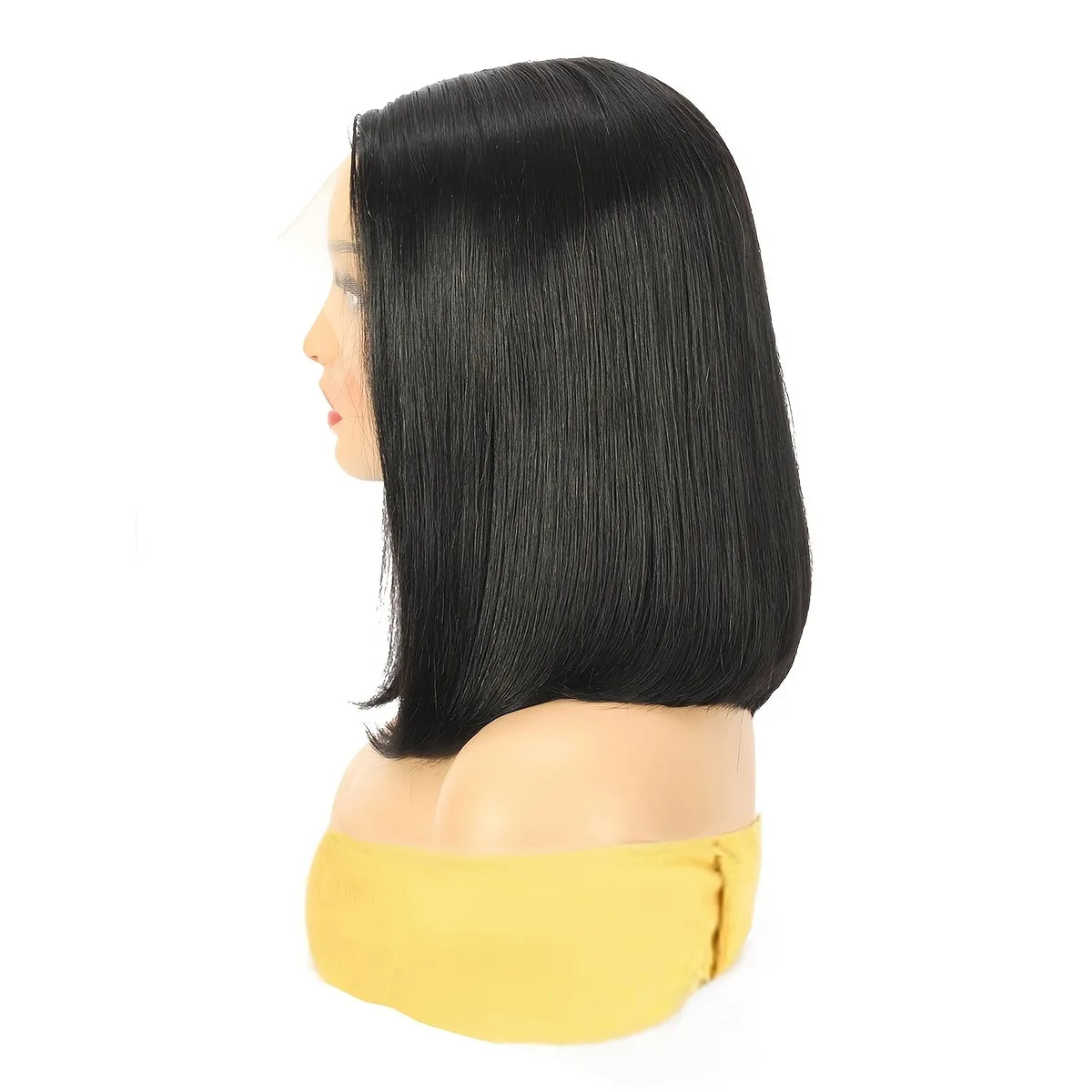 Natural Black 13×4 Lace Frontal Remy Straight Human Hair Bob Wig