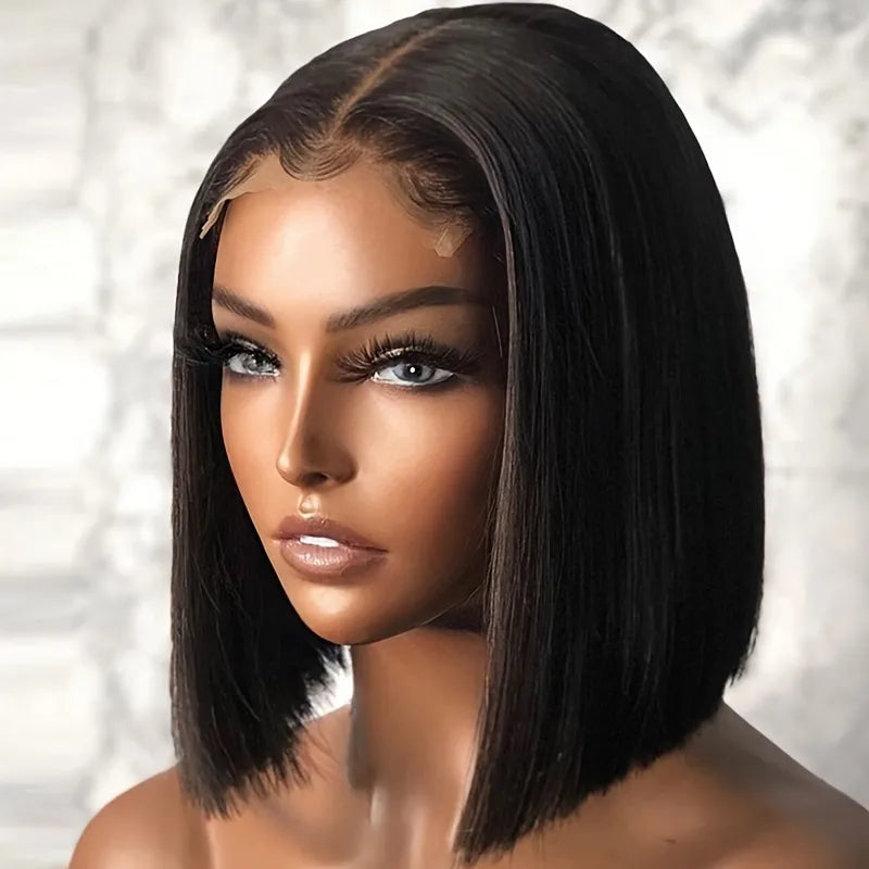 150% Ombre Natural Black 4×4 Closure Lace Human Hair Bob Wig