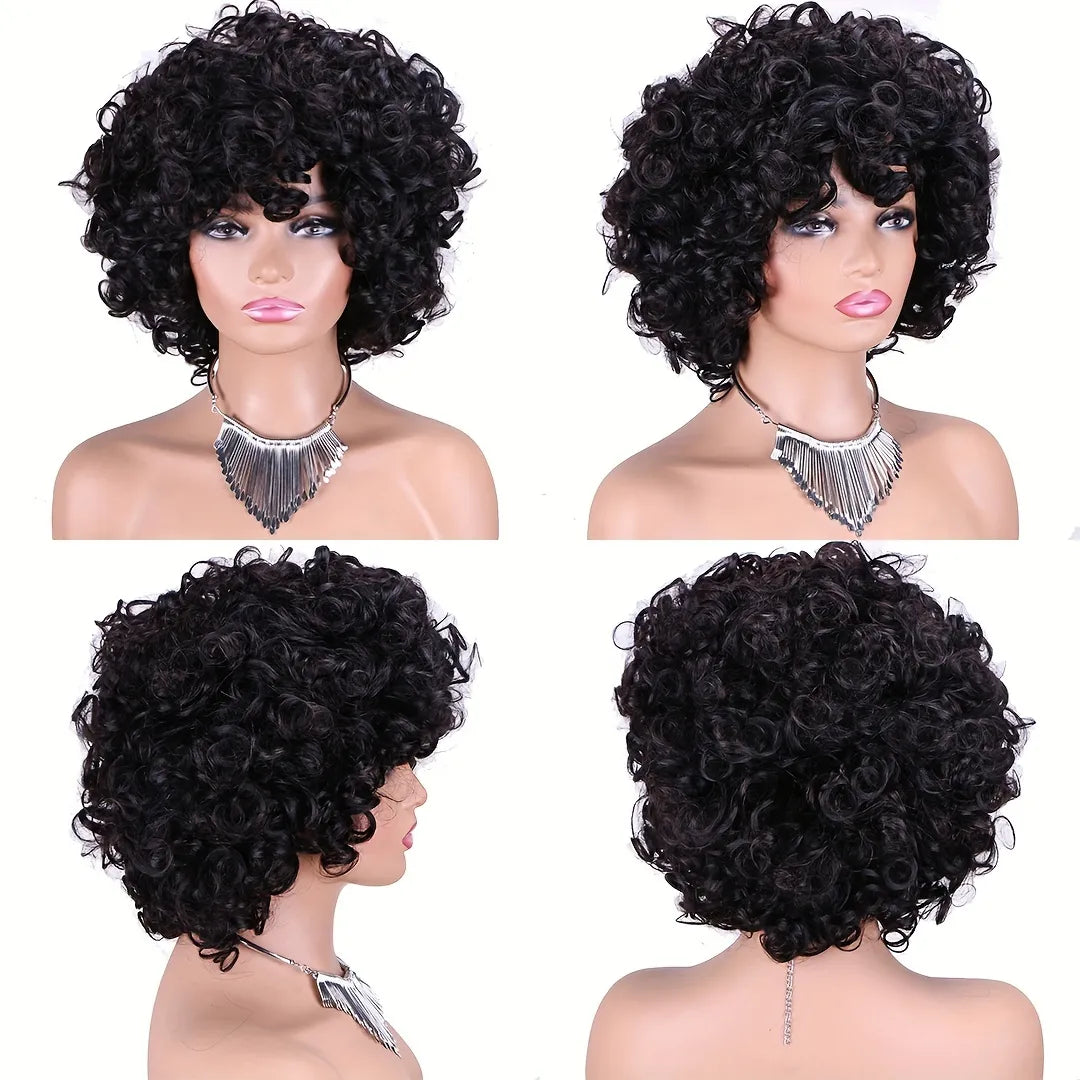 150% Egg Curls Bob Human Hair Wig