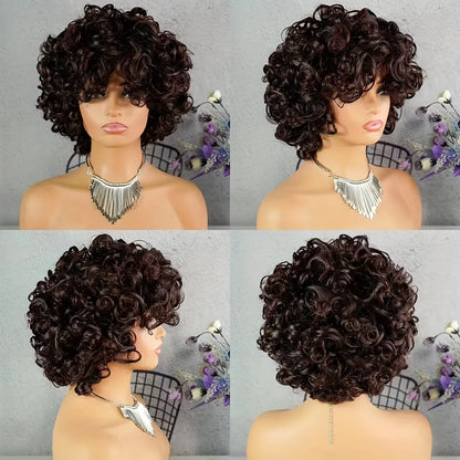 150% Egg Curls Bob Human Hair Wig