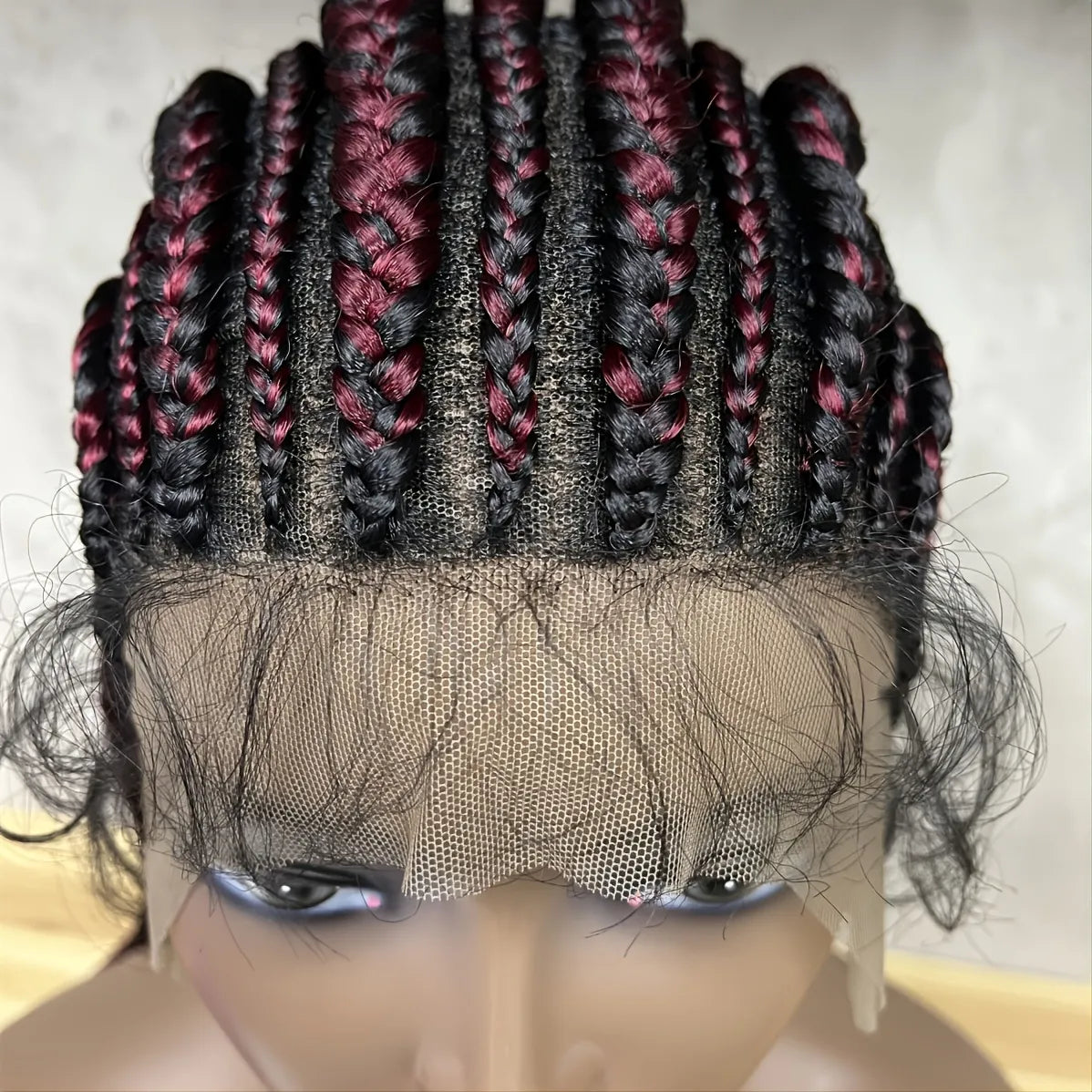 Layered Cornrows Braids Wigs 100% Handmade