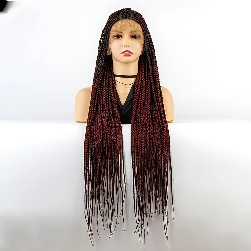 Braided Lace Wig Medium Braids 100% Handmade 