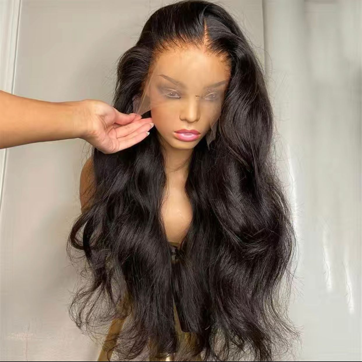 Wave human hair wig