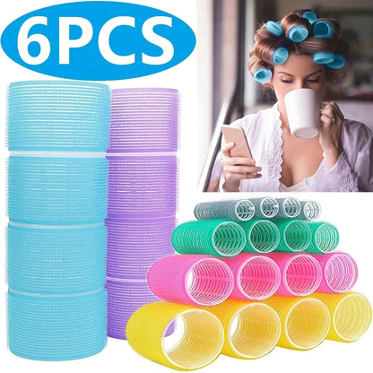 Colorful 6 Pcs Set Hair Rollers