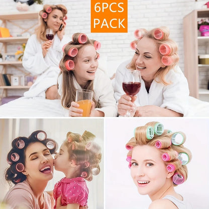 Colorful 6 Pcs Set Hair Rollers