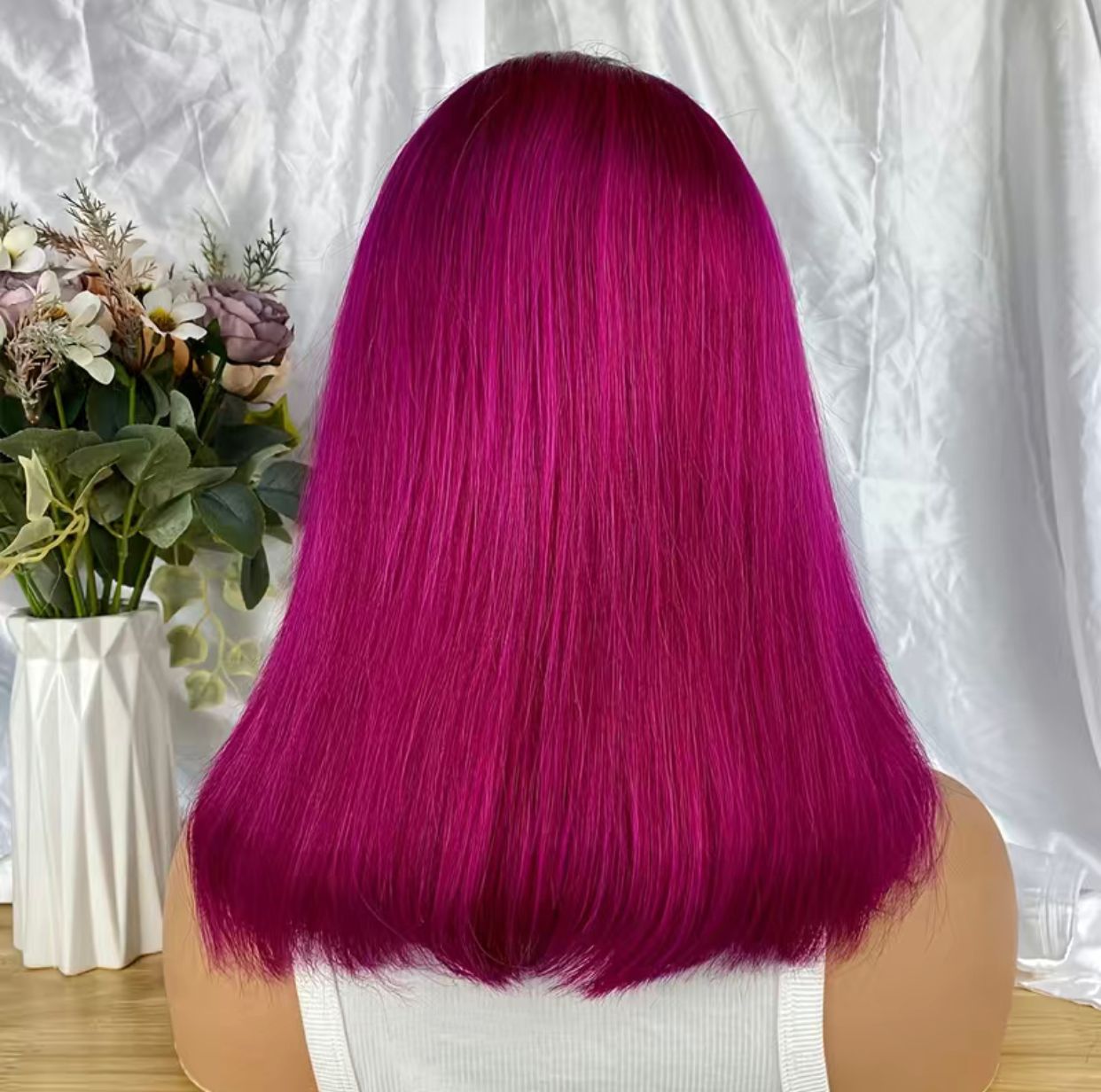 Ombré Pink 13x4 Lace Frontal Remy Human Hair Bob Wig