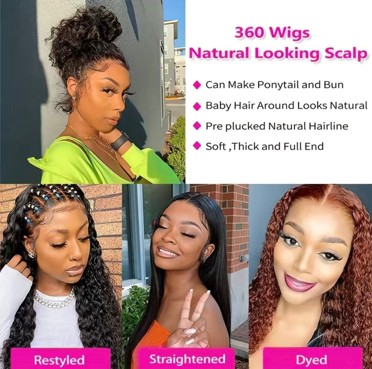 Kinky Curly Human Hair Wig