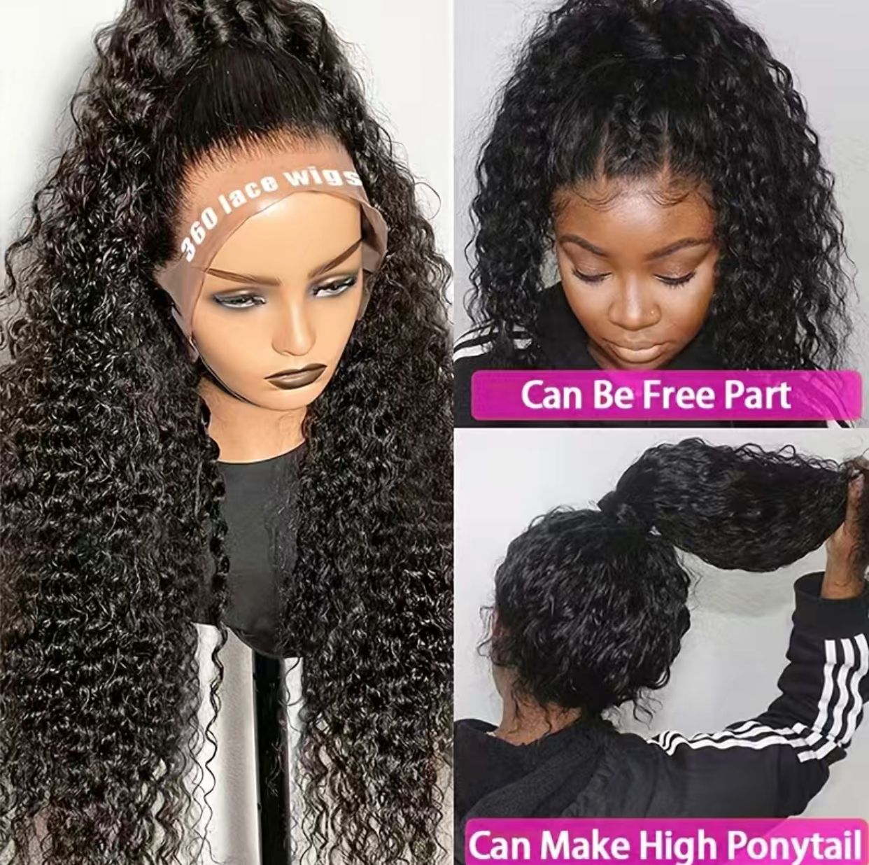 Kinky Curly Human Hair Wig