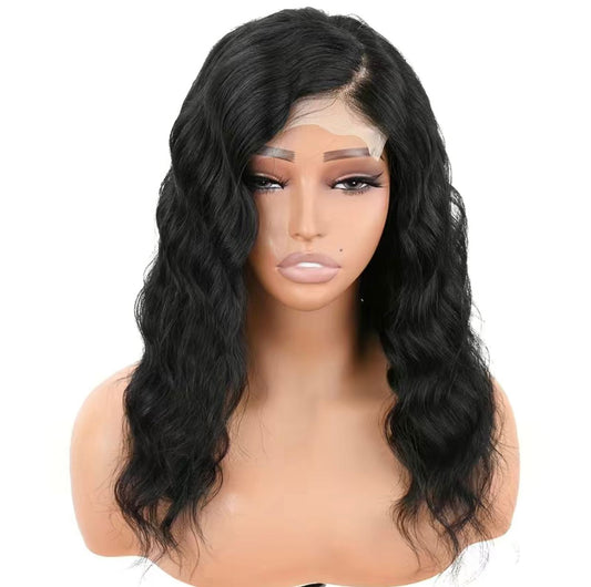 C Part 4×4 Lace Closure HD Transparent Human Hair Body Wave Lace Front Wig