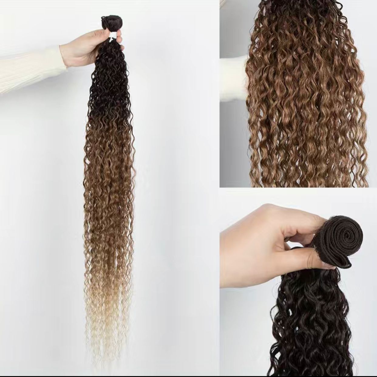 36 Inch Ombre Color Long Wavy Goddess Braiding Hair Extensions