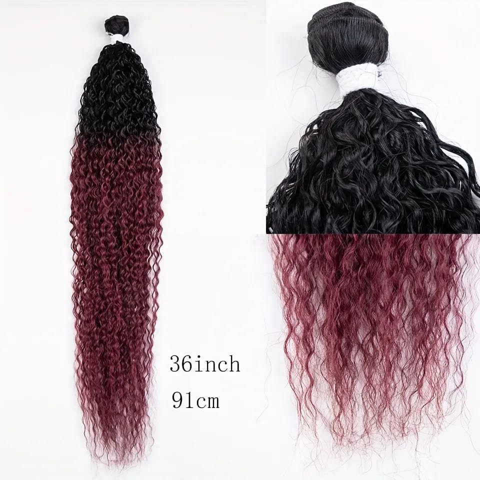 36 Inch Ombre Color Long Wavy Goddess Braiding Hair Extensions