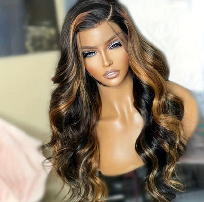 180% Ombré Highlights P1B/30 Honey Blonde 13x4 Lace Frontal Body Wave Human Hair Wig