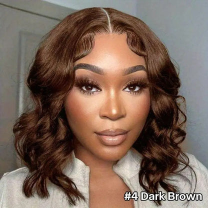 Body Wave Lace Front Wig, Dark Brown to Honey Brown, 180% Density HD Lace, Pre-Plucked Human Hair