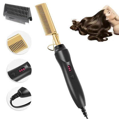 2 In 1 Hot Comb Straightener