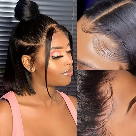 Natural Black 150% Density 13x4 Lace Frontal Wigs