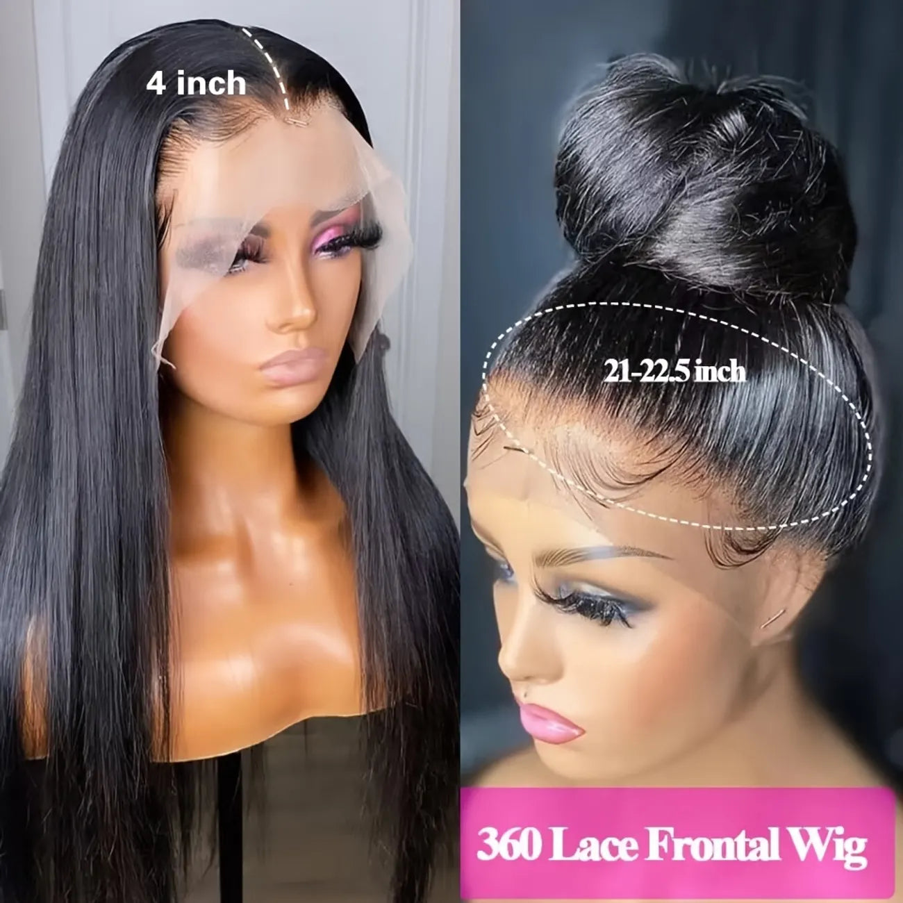 180% 360 Frontal Body Wave Human Hair Wigs HD Transparent Curly Pre Plucked Wig with Baby Hair