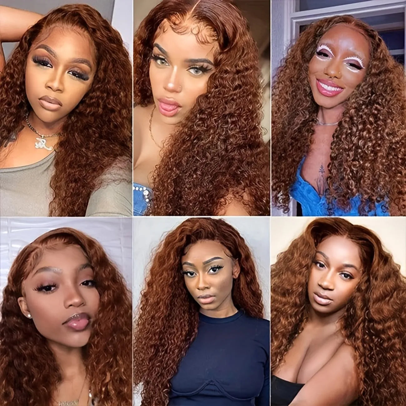 180% Chocolate Brown 13x4 Lace Front Deep Wave Curly Lace Front Human Hair Wig