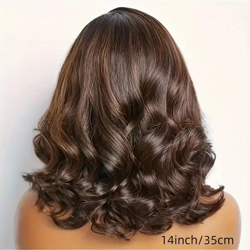 240% Chocolate Brown 13x4 T Part Lace Frontal  Transparent Pre Plucked Lace Front Human Hair body Wave Wig