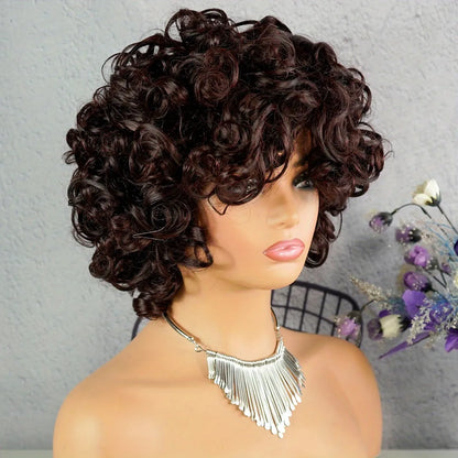 150% Egg Curls Bob Human Hair Wig